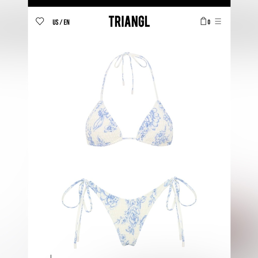 Indigo Triangl bikini NWT